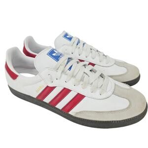 adidas Originals Samba OG White Better Scarlet Red sneakers 3 stripes men's 12